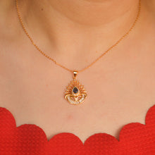 Load image into Gallery viewer, Sapphire Peacock Necklace - Gold
