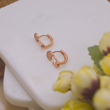 Load image into Gallery viewer, Safety Pin Ear Huggies Earrings Studs - Rose Gold
