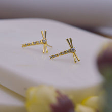 Load image into Gallery viewer, Dragonfly Ear Studs Earrings (Gold)
