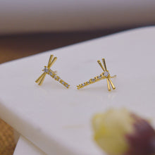 Load image into Gallery viewer, Dragonfly Ear Studs Earrings (Gold)
