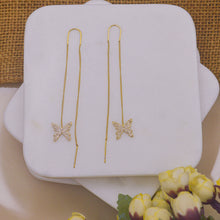 Load image into Gallery viewer, Butterfly Dangling Earrings - Gold
