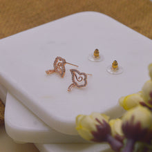 Load image into Gallery viewer, Dreamy Clouds Spiral Earrings Ear Studs - Rose Gold
