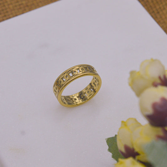 Rope Style Simple Office Wear Ring