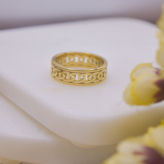 Rope Style Simple Office Wear Ring
