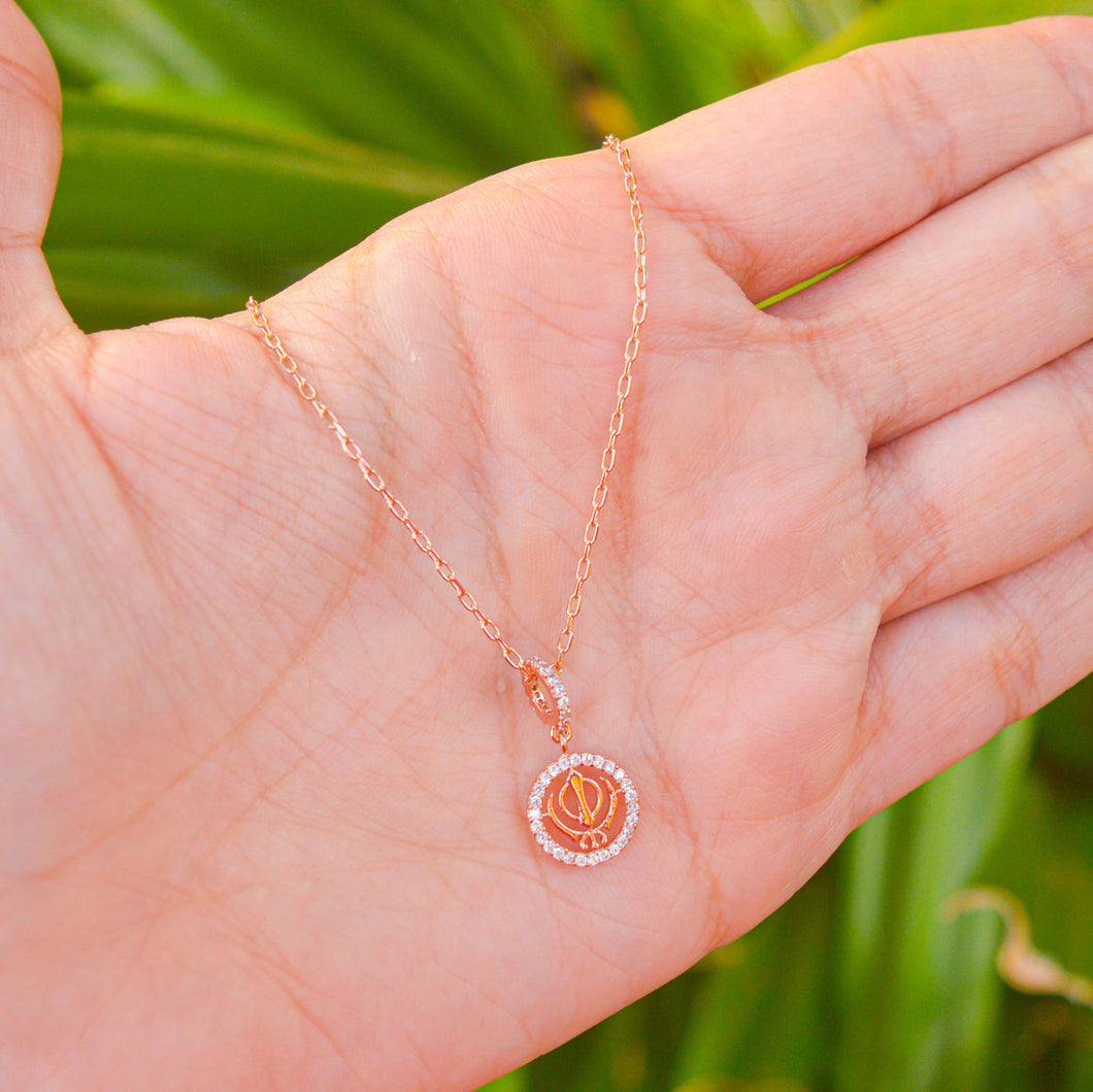 Khanda Necklace ( Rose Gold )