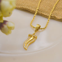Load image into Gallery viewer, Sword in Rope Chain Necklace - Gold
